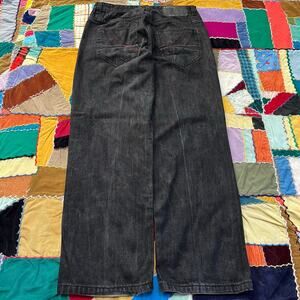 Y2K Rocawear Baggy Wide Leg Black Skater Jeans 34Wx33L